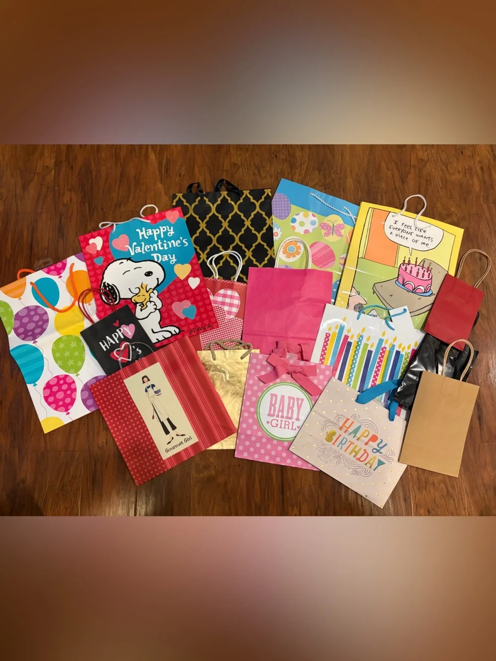 Assorted Party Gift Bags - Mixed Colors bundle of 16
